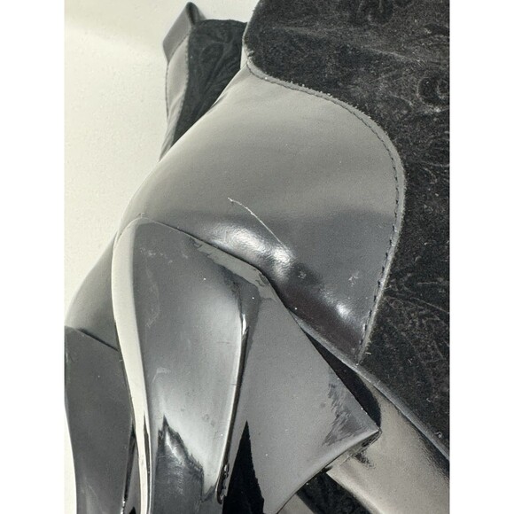 JOHN FLUEVOG Vermeer Baroque Black Buckle Ankle Boots Victorian Granny Size 8 - Picture 10 of 14